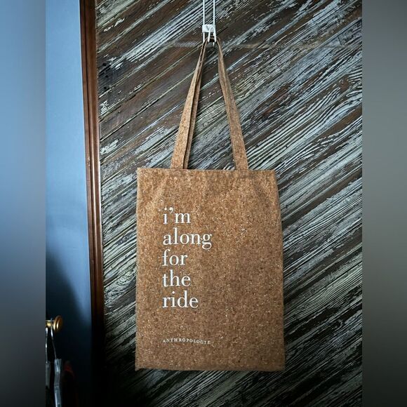 Anthropologie cork shimmer tote bag - Picture 4 of 6